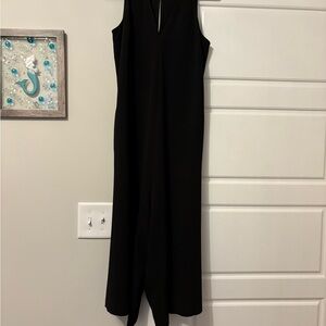 Madison Black Sleeveless V-Neck Wide-Leg Jumpsuit